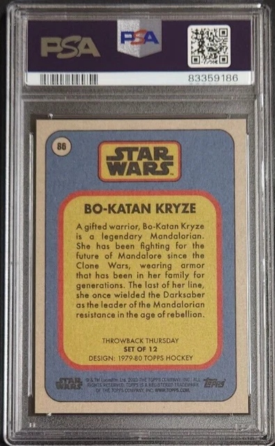 Bo-Katan Kryze 2023 Topps Throwback Thursday Star Wars #86 PSA 10 GEM MT 2