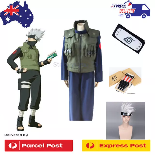 Anime Naruto Hatake Kakashi Cosplay Costume Leaf Village Konoha Jounin  Uniform (Ninja Waistcoat+Shirt+Pants) Free Shipping - Price history &  Review, AliExpress Seller - TomShop Costume Store