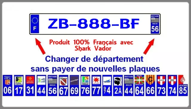 Autocollant Stickers plaque d'immatriculation DEPARTEMENT 26 RHONE ALPES 2