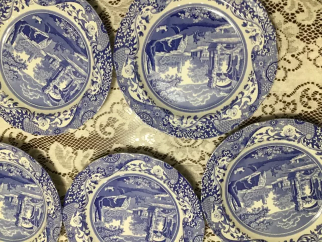 Spode Italian Blue White Dinner Plates