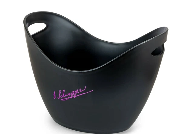 Schweppes Tonic Sonrisa/Ice Bucket Black Matte Finish with Pink Design