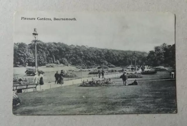 Old Postcard of The Pleasure Gardens in Bournemouth, Dorset