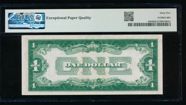 AC 1928C $1 Silver Certificate PMG 65 EPQ G-B block GEM AND KEY Fr 1603 2
