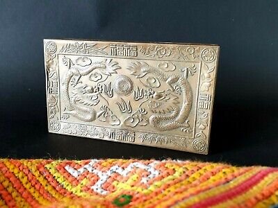 Old Chinese Brass Dragon Box …beautiful display & accent piece