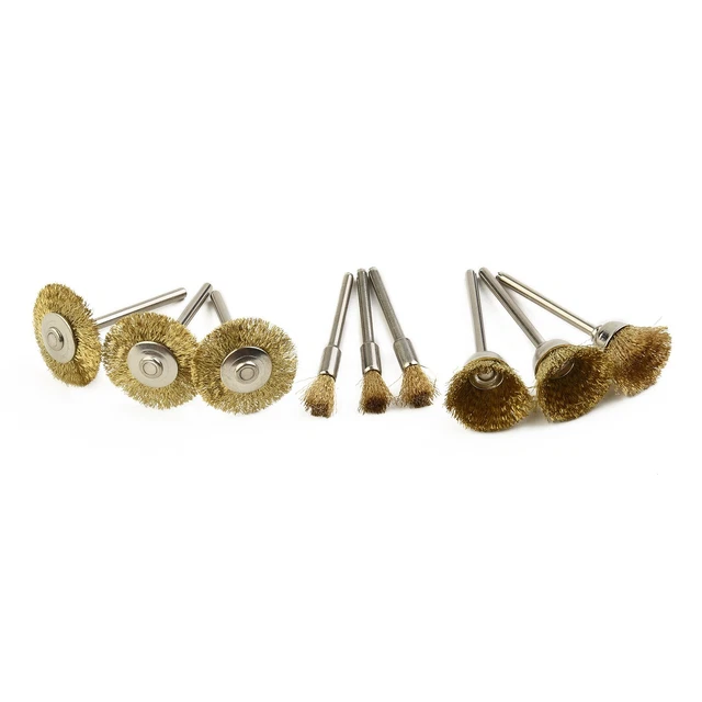 Cepillos de alambre para molino máquina 18 mm 6 mm alambre de latón cepillos de pulido