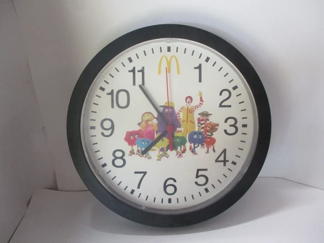 Vintage McDonalds's Wall Clock Ronald and Friends .. WORKING