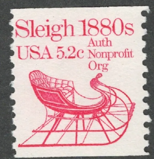 US. 1900. 5.2c. Sleigh 1880s. Coil Single. MNH. 1983