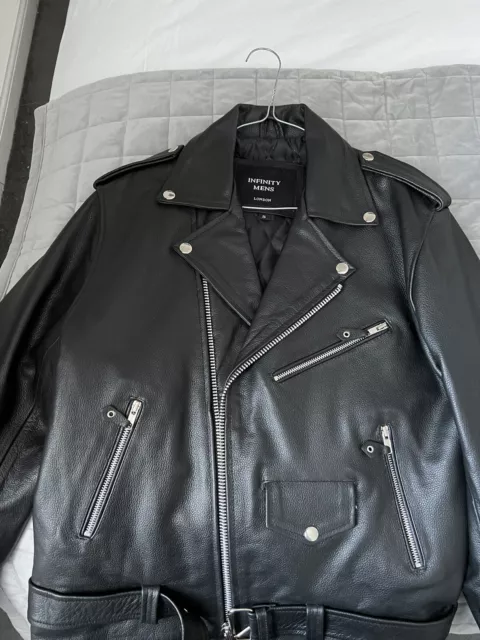 BLUF Leather style Jacket Biker Motorcycle Style Brand New