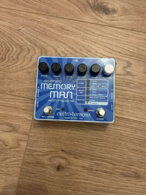 Electro-Harmonix EHX Stereo Memory Man with Hazarai Delay and Looper Pedal