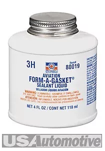 Permatex 80019 Aviation Form-A-Gasket No. 3 Sealant Liquid Gasket Maker 4oz.