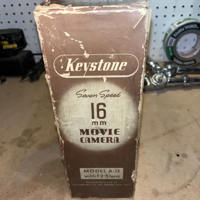 WORKING Keystone Model A-12 16mm Movie Camera