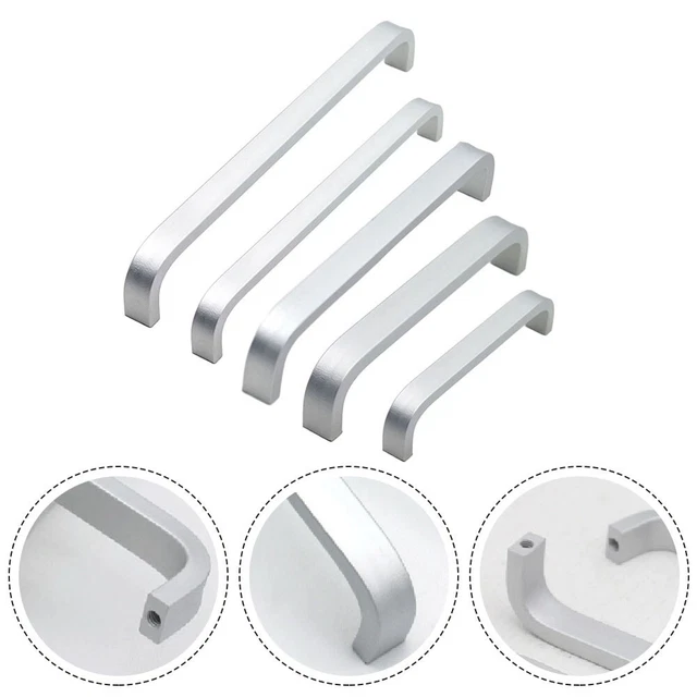 Poignées de traction de porte d'armoire minimaliste espace solide en aluminium