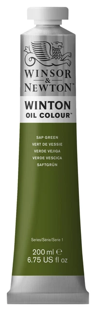 Color al óleo Winsor & Newton Winton, tubo de 6,75 onzas, verde savia