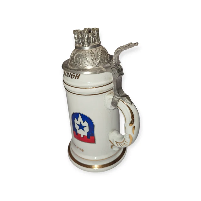 HomeWetBar German Beer Stein With Pewter Lid - 16 Oz Vintage-Style Mug, Decorative Collectible For Beer Lovers