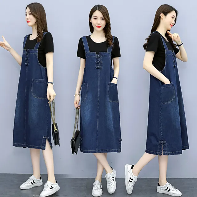 NEW KOREAN WOMEN Casual Pocket Jeans Denim Overalls Jumpsuit Romper Short  Skirts $11.66 - PicClick