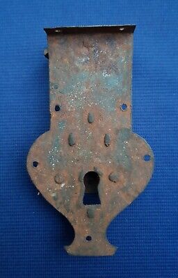 Very Nice Old Antique 18th Century Hand Forged Wrought Iron Door Lock
