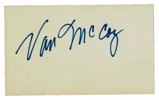 RARE! "The Hustle" Van McCoy Hand Signed 3X5 Card Todd Mueller COA