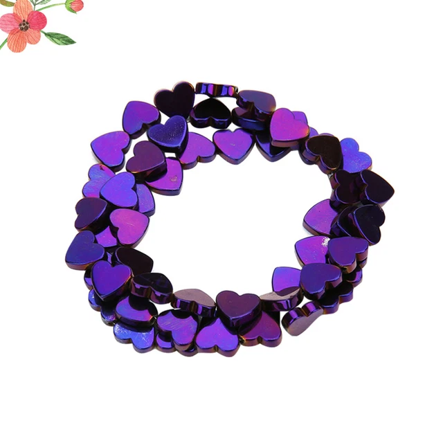 Heart Spacer Beads Jewelry Making Beads European Beads Stone Bracelet Suite