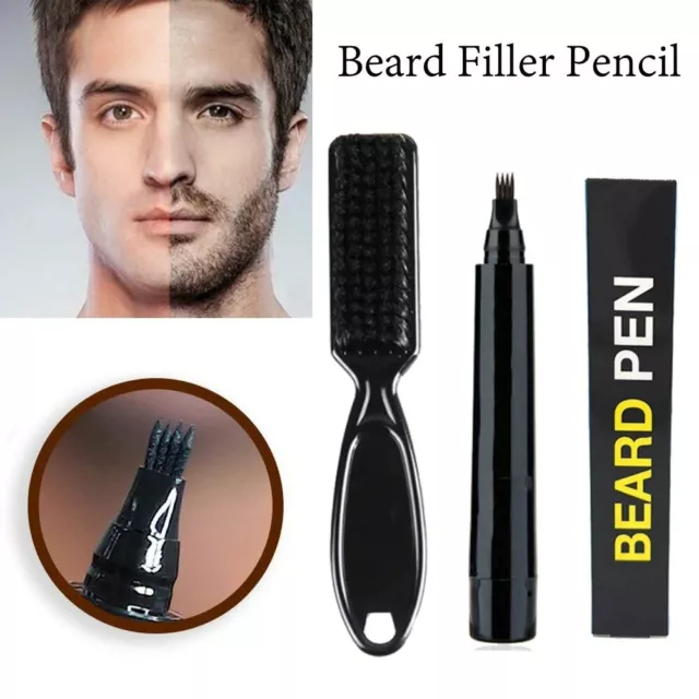 Stylo de Remplissage de Barbe Coloration pour Barbe Moustache Longue Durée