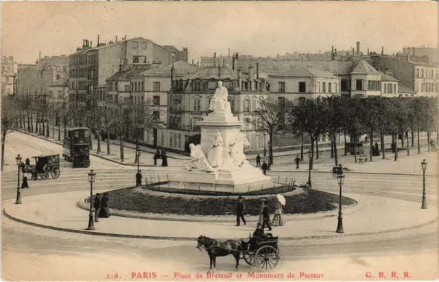 CPA PARIS 7e Place de Breteuil Monument de Pasteur (1247542)