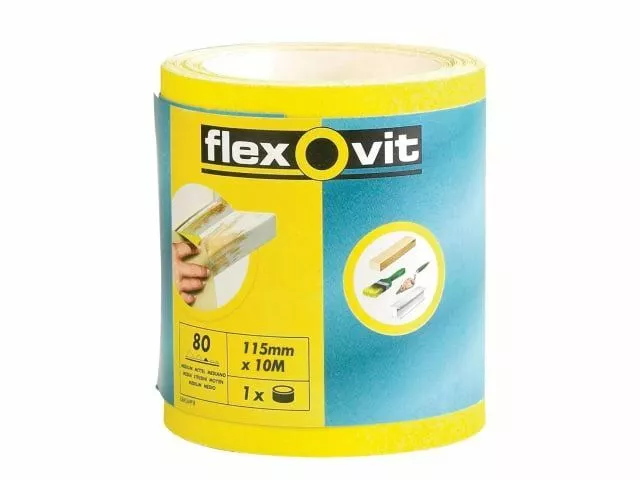 Flexovit High Performance Sanding Roll 115mm x 10m Extra Coarse 40G