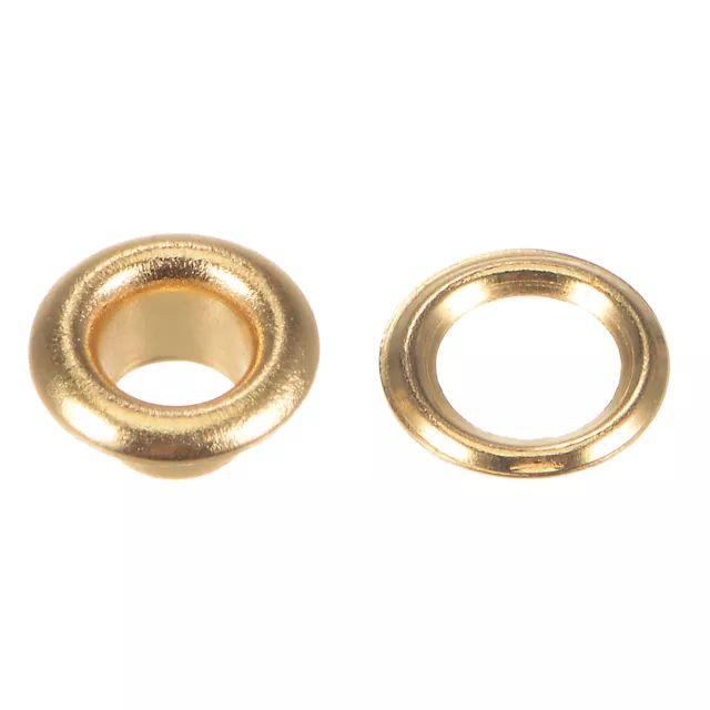 50 juegos de ojales de cobre orificio de 4 mm tono dorado para tela de cuero