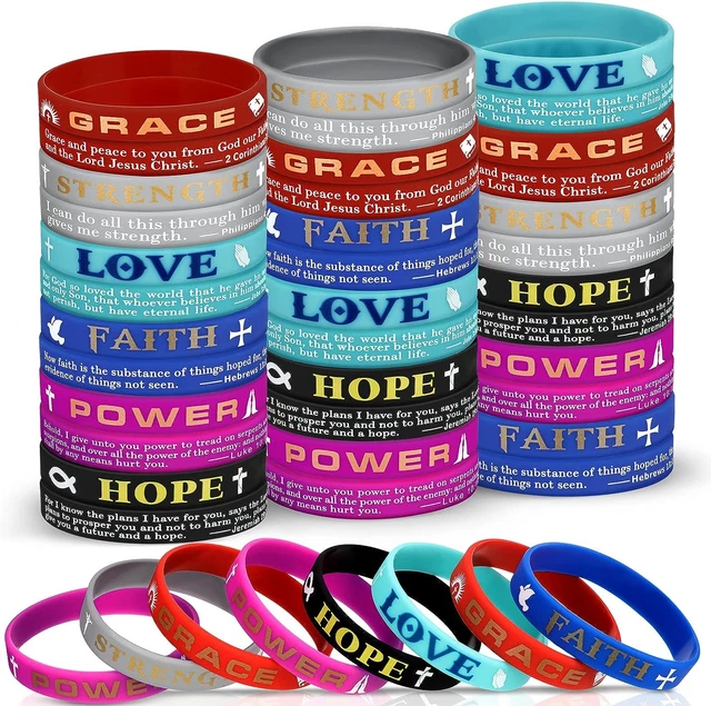 INSPIRATIONAL BIBLE VERSES Religious Christian Silicone Rubber