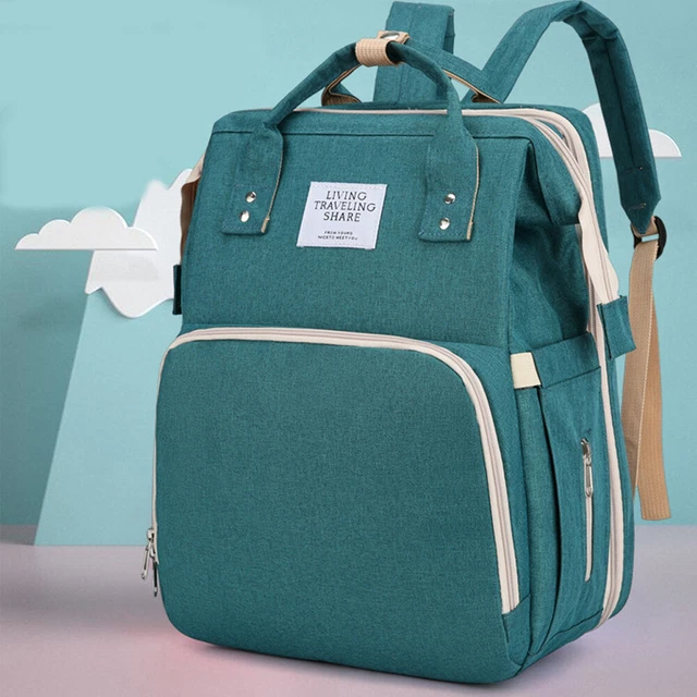 Baby Diaper Bag Backpack with Bassinet Crib Bed Folding Large-capacity Mommy Bag