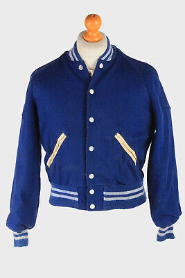 Junior Varsity Baseball Jacket College Vintage Bomber Blue Size 10 Years -C2977