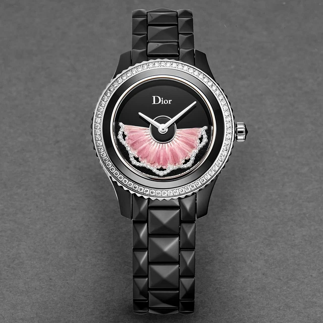 Christian Dior Women's CD123BE0C003 'Black VIII' Black Dial Diamond Set Ceramic 4