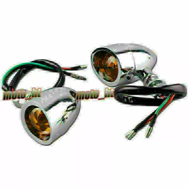 Retro Style LED Turn Signal Lights Lamp For Harley Sportster 833 Chrome