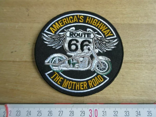 Patch USA Route 66 Patch Americas Highway Wings Rockabilly Biker Hot Rod Chopper