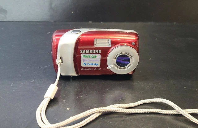 Samsung Digimax A402 4.0MP Compact Digital Camera Red Pictbridge Tested