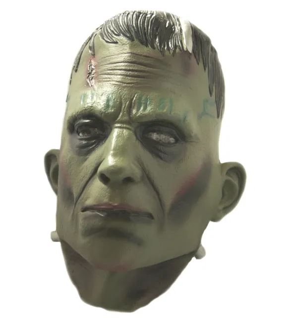 Green Frankenstein Monster Mask Latex Boris Karloff Halloween Horror Cosplay