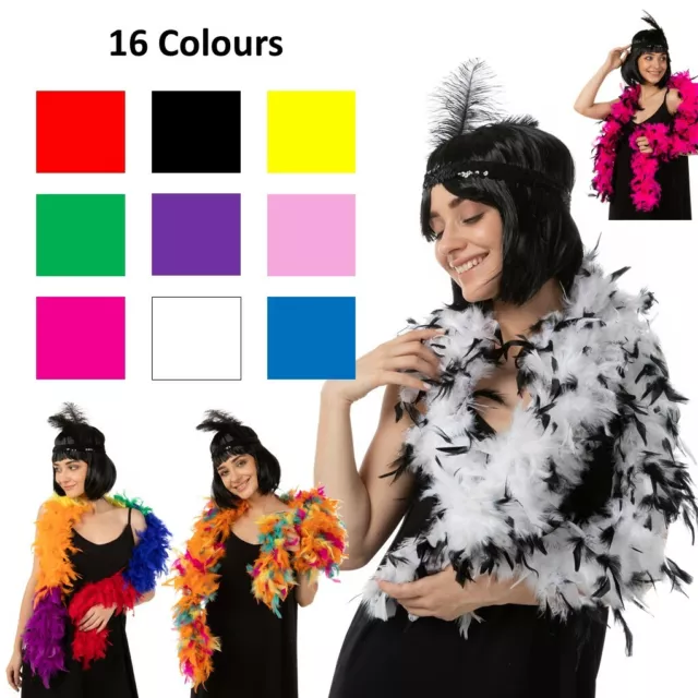 Thick Feather Boa Costume Fancy Dress Flapper 1920s Accessories Garland 85 Gram