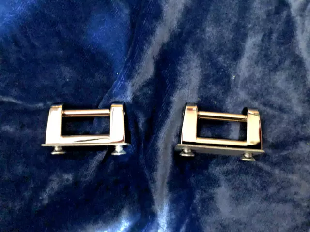 Guitar/Instrument Case Heavy duty NICKEL Handle Brackets- 1" spacing- screw in