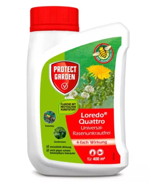 Protect Garden 400ML+++A Loredo Quattro Universal-Rasenunkrautfrei Pelouse Gazon