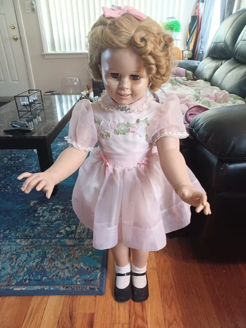 Vintage Shirley Temple Playpal Doll Danbury Mint Live Size 34" Tall