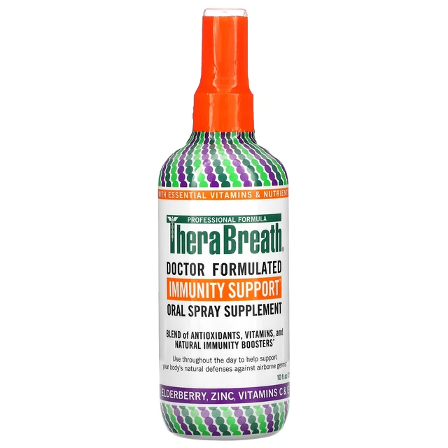 2 X TheraBreath, Immunity Support, Oral Spray Supplement, 10 fl oz (296 ml)