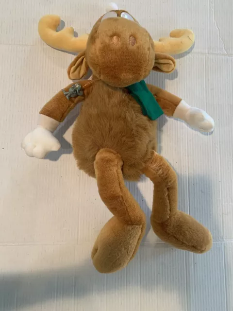 1996 Macys Large Bullwinkle Plush & Rocky Ornament 24" Christmas Holiday