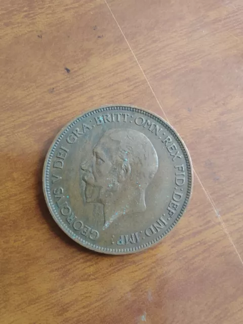 1932 penny Coin -  George V Old  English Collectable coin. Good condition.