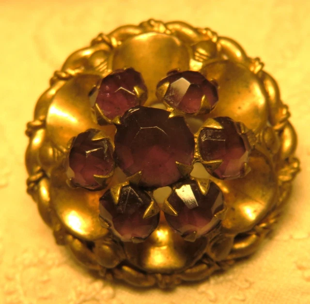 Vintage Art Déco Bijoux Broche Weiss Vert Strass Émeraude