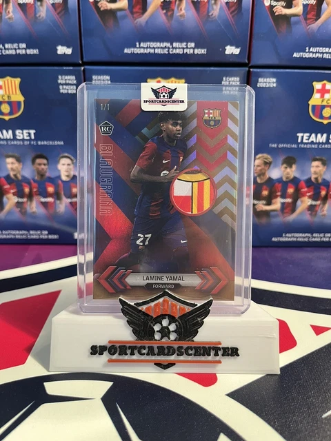 LAMINE YAMAL RC Patch Relic Topps FC Barcelona Team Set “One of One” 1/