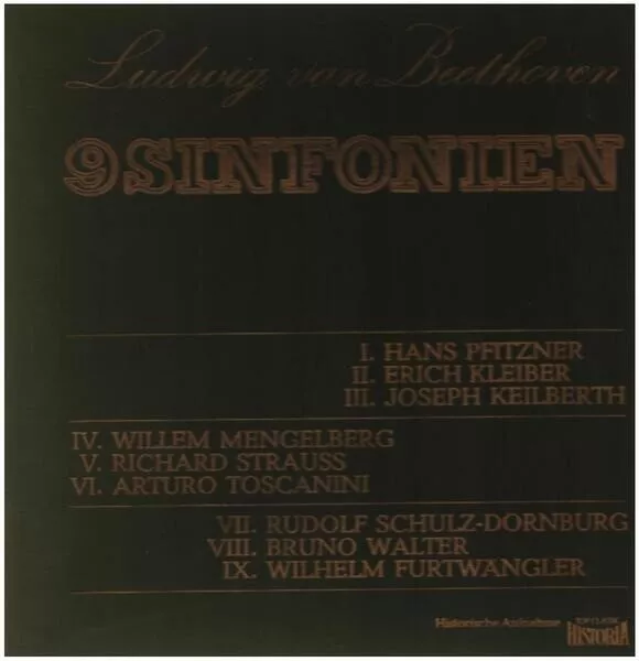 LP-BOX Beethoven 9 Sinfonien HARDCOVER BOX + BOOKLET Top Classic Historia