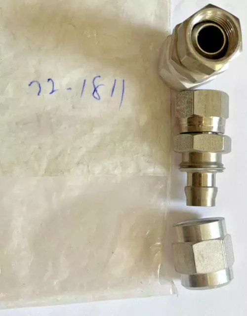 BINKS HOSE CONNECTION 72-1811       s.s 1/4”nps(f) swivel-1/4” i.d. x .350 o.d.