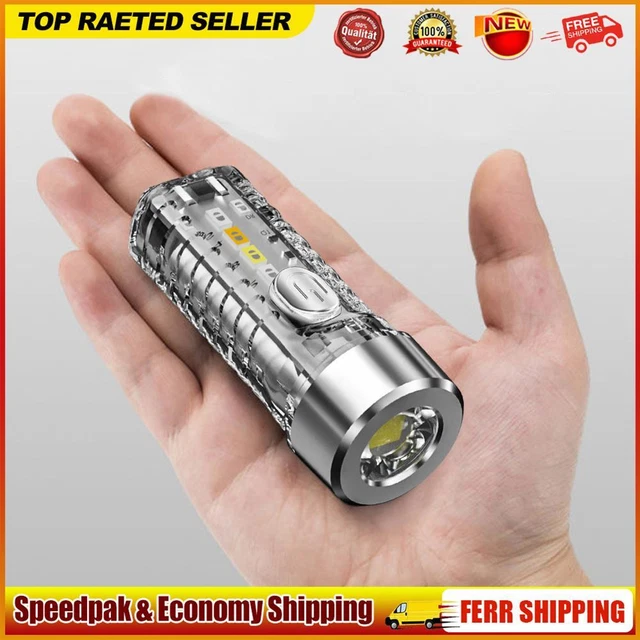 Waterproof Keychain Flashlight Portable Flashlight 3 Gears for Outdoor Emergency