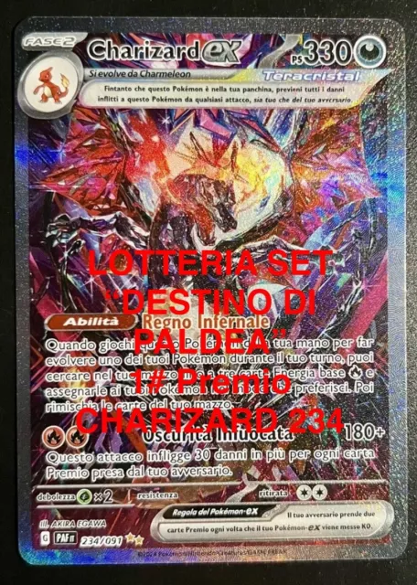 Pokemon 10 Carte Lotto  Destino Di Paldea Charizard (3v,vmax,holo Assicurat)