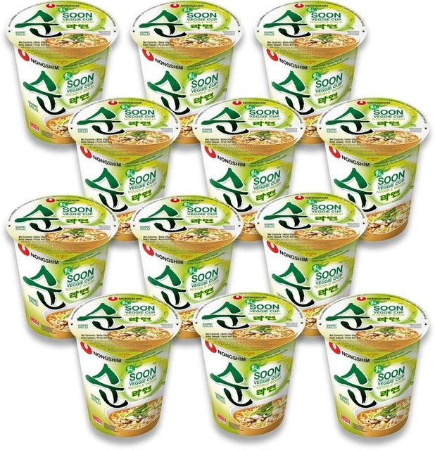 [12x 67g] NONG SHIM SOON VEGGIE CUP / zuppa istantanea di pasta di verdure