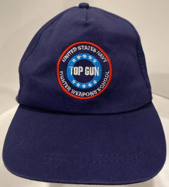 US NAVY TOP Gun Fighter Weapons School Patch Black Baseball Hat Cap ...