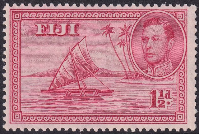 Fiji 1938 Canoe. 1½d. Carmine, Die I. Mint. SG 251, CV £18